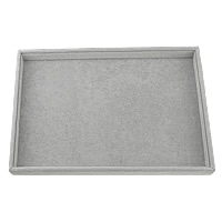 Vitrine, velours de coton, avec carton, rectangle, gris, 350x240x30mm, 5PC/lot, Vendu par lot