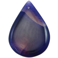 Purple Agate Pendler, Teardrop, 35x49x8mm, Hole:Ca. 2mm, 10pc'er/Bag, Solgt af Bag