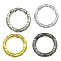 Zinklegering sleutelhanger haak, Zinc Alloy, Donut, plated, meer kleuren voor de keuze, nikkel, lood en cadmium vrij, 25x25x4mm, Gat:Ca 17mm, 100pC's/Lot, Verkocht door Lot