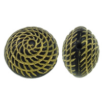 Gold Accent Acrylic Beads Flat Round solid color black Approx 0.8mm Approx Sold By Bag