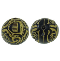 Gold Accent Acrylic Beads Round solid color black Approx 1.5mm Approx Sold By Bag