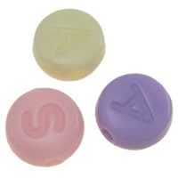 Jelly Stílus Akril gyöngyök, A levél minta & vegyes & zselés stílus, 7x3mm, Lyuk:Kb 1.5mm, Kb 2500PC-k/Bag, Által értékesített Bag