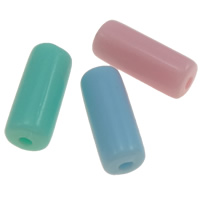 Jelly Style Acrylic Beads Column mixed colors Approx 1mm Approx Sold By Bag