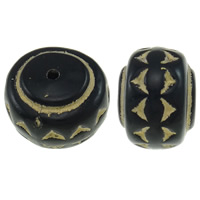 Gold Accent Acrylic Beads Lantern solid color black Approx 2mm Approx Sold By Bag