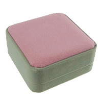 Velveteen Armband Box, Plast, med Velveteen, Square, två ton, 90x90x45mm, 24PC/Lot, Säljs av Lot