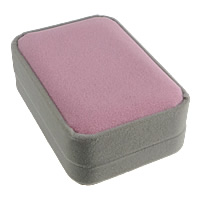 Velveteen Pendant Box, Plast, med Velveteen, Rektangel, två ton, 70x100x38mm, 28PC/Lot, Säljs av Lot