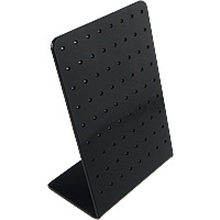 Organisches Glas Ohrringständer, Rechteck, schwarz, 80x115x57mm, 2Taschen/Menge, verkauft von Menge