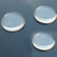 Glass Cabochons Flat Round transparent & flat back Sold By Lot