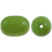 Volltonfarbe Acryl Perlen, oval, apfelgrün, 26x19mm, Bohrung:ca. 3mm, ca. 75PCs/Tasche, verkauft von Tasche