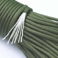 Paracorde, 330 Parachute, 8 fils, vert armée, 4mm, Longueur 155 m, 5Strandstoron/lot, 31m/brin, Vendu par lot