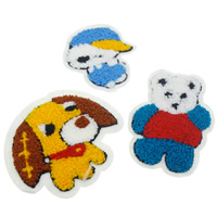 Patch de Costura -on, roupa, with lã, misto, 73x4-98x4mm, 99PCs/Bag, vendido por Bag