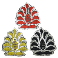 Naaien - op Flard, Doek, met Plastic Sequin, Bloem, gemengde kleuren, 66x75x1mm, 99pC's/Bag, Verkocht door Bag