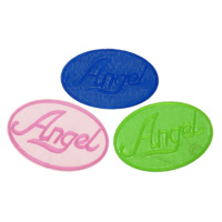 Stickerei Flecken Logo, Stoff, oval, Wort-Winkel, gemischte Farben, 95x65x1mm, 99PCs/Tasche, verkauft von Tasche