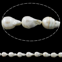 Slatkovodni Kulturan jezgrom Pearl perle, Kulturan Slatkovodni jezgrom Pearl, Suza, prirodan, bijel, 9-10mm, Rupa:Približno 0.8mm, Prodano Per Približno 15.7 inčni Strand