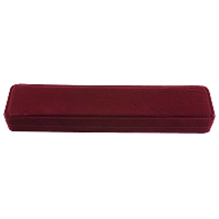 Velvet Necklace Box Plastic with Velveteen Rectangle dark red Sold By Lot