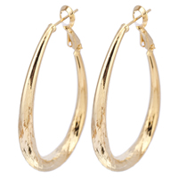 Gets® sieraden Earring, Messing, 18K vergulde, nikkel, lood en cadmium vrij, 28x39mm, Verkocht door pair