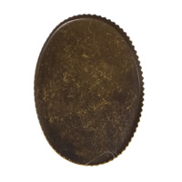 Achados de broche de latão, cobre, Oval achatado, banhado cor bronze antigo, níquel, chumbo e cádmio livre, 19x26mm, Diametro interno:Aprox 18x25mm, 500PCs/Lot, vendido por Lot