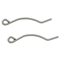 Cruach dhosmálta Hook earring, le lúb, dath bunaidh, 19x2.50x0.70mm, Poll:Thart 0.7mm, 2000ríomhairí pearsanta/Lot, Díolta De réir Lot