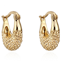 Gets® sieraden Earring, Messing, 18K vergulde, nikkel, lood en cadmium vrij, 5x15mm, Verkocht door pair