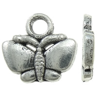 Zink Alloy Animal Hängen, Fjäril, plated, fler färger för val, nickel, bly och kadmium gratis, 10x10x1.50mm, Hål:Ca 2mm, Ca 1660PC/KG, Säljs av KG