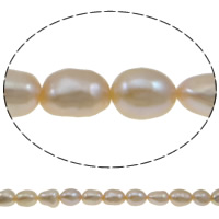 Barok Gekweekte Zoetwater Parel kralen, purper, Grade AA, 9-10mm, Gat:Ca 0.8mm, Per verkocht 15 inch Strand