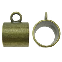 Cink ötvözet Bail Gyöngyök, Cső, antik bronz színű bevonattal, ólom és kadmium mentes, 20x28x20mm, Lyuk:Kb 6mm, 10PC-k/Bag, Által értékesített Bag