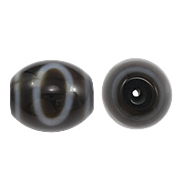 Naturlige tibetanske Agate Dzi Beads, Tibetansk agat, Oval, himmel og jord & to tone, 10x12mm, Hole:Ca. 2mm, Solgt af PC