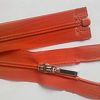 Nylon Open End Zipper, met Hars & Zinc Alloy, platinum plated, 3#, oranje, 4mm, Lengte 70 cm, 100strengen/Lot, Verkocht door Lot