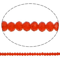 هل rondelle حبات الكريستال, بلور, سواروفسكي كريستال التقليد, ياقوت, 6x5mm, حفرة:تقريبا 1mm, طول تقريبا 17 بوصة, 10جدائل/حقيبة, تقريبا 90أجهزة الكمبيوتر/حبلا, تباع بواسطة حقيبة