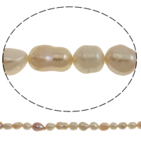 Barok ferskvandskulturperle Beads, Ferskvandsperle, naturlig, flerfarvede, 8-9mm, Hole:Ca. 0.8mm, Solgt Per Ca. 14.5 inch Strand