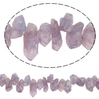 Granos Amethyst naturales, amatista, Pepitas, Birthstone de febrero, 21-30mm, agujero:aproximado 1mm, longitud aproximado 15.7 Inch, 5Strandsfilamento/Grupo, aproximado 35PCs/Sarta, Vendido por Grupo