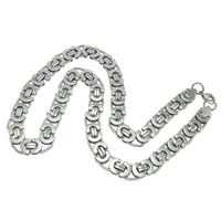 Stainless Steel Chain Necklace 316L Stainless Steel & mariner chain original color Length Approx 21 Inch Sold By Lot