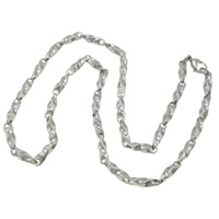 Stainless Steel Chain halskæde, 316L Stainless Steel, forskellig størrelse for valg & bar kæde, oprindelige farve, Længde Ca. 21 inch, Solgt af Lot