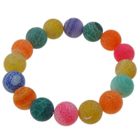 Effloresce Agate Bracelet Round 12mm Length Approx 7.5 Inch Sold By Bag