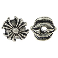 Zinc Alloy šperky Korálky, Zinek, Drum, starožitné barva postříbřená, vlnitý, nikl, olovo a kadmium zdarma, 8x8x8mm, Otvor:Cca 2mm, 300PC/Lot, Prodáno By Lot