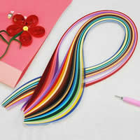 Papier Quilling Paper, gemengde kleuren, 0.5x52.5cm, 50Tassen/Lot, Verkocht door Lot