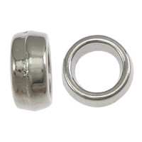 Zink Alloy Smycken Pärlor, Rondelle, platina pläterad, nickel, bly och kadmium gratis, 5x11mm, Hål:Ca 7mm, 500PC/Lot, Säljs av Lot