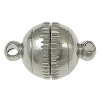 Brass Magnetic Clasp Round platinum color plated single-strand nickel lead & cadmium free Approx 2mm Sold By Lot