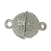 Zinc Alloy Magnetic Clasp Round platinum color plated single-strand nickel lead & cadmium free Approx 2mm Sold By Lot