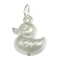 Pendentif en argent Sterling 925, canard, mat, 11.50x14x6mm, Trou:Environ 4mm, 20PC/lot, Vendu par lot