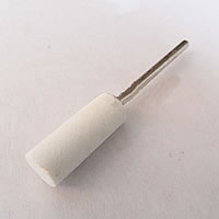 acero inoxidable Pulido Rectificado Head, con Carborundo, Columna, Blanco, 10x25mm,3mm, 50PCs/Grupo, Vendido por Grupo