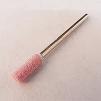 acero inoxidable Pulido Rectificado Head, con Carborundo, Columna, Rosado, 4x11mm,2.35mm, 100PCs/Grupo, Vendido por Grupo