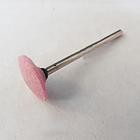 acero inoxidable Pulido Rectificado Head, con Carborundo, Platillo, Rosado, 14x3mm,2.35mm, 50PCs/Grupo, Vendido por Grupo