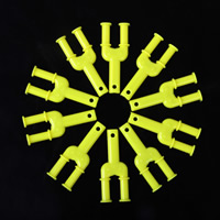 Plastic Y Shape Mini Loom yellow nickel lead & cadmium free Sold By Lot