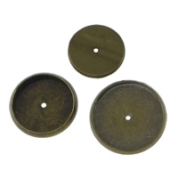 Messing Cabochon Einstellungen, flache Runde, antike Bronzefarbe plattiert, verschiedene Größen vorhanden & flache Rückseite, frei von Blei & Kadmium, 1000PCs/Menge, verkauft von Menge