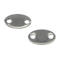 Nerezová ocel Connector, Nerez, Flat Oval, 1/1 smyčka, Původní barva, 6x3x0.50mm, Otvor:Cca 0.8mm, 1000PC/Lot, Prodáno By Lot