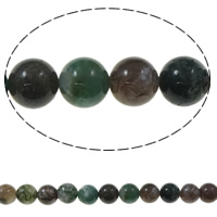 Φυσικό ινδική χάντρες Agate, Ινδικό Agate, Γύρος, 8mm, Τρύπα:Περίπου 1mm, Περίπου 48PCs/Strand, Sold Per Περίπου 15 inch Strand