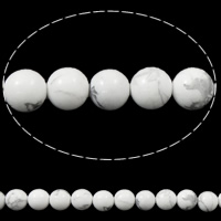 Grânulos de turquesas, Turquesa sintética, Roda, branco, 8mm, Buraco:Aprox 1mm, Aprox 49PCs/Strand, vendido para Aprox 15 inchaltura Strand