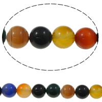 Φυσικό χάντρες Agate Rainbow, Rainbow Agate, Γύρος, διαφορετικό μέγεθος για την επιλογή, Τρύπα:Περίπου 1mm, Sold Per Περίπου 15.5 inch Strand