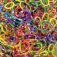 Rubber mixed colors 1mm Approx Sold By Lot